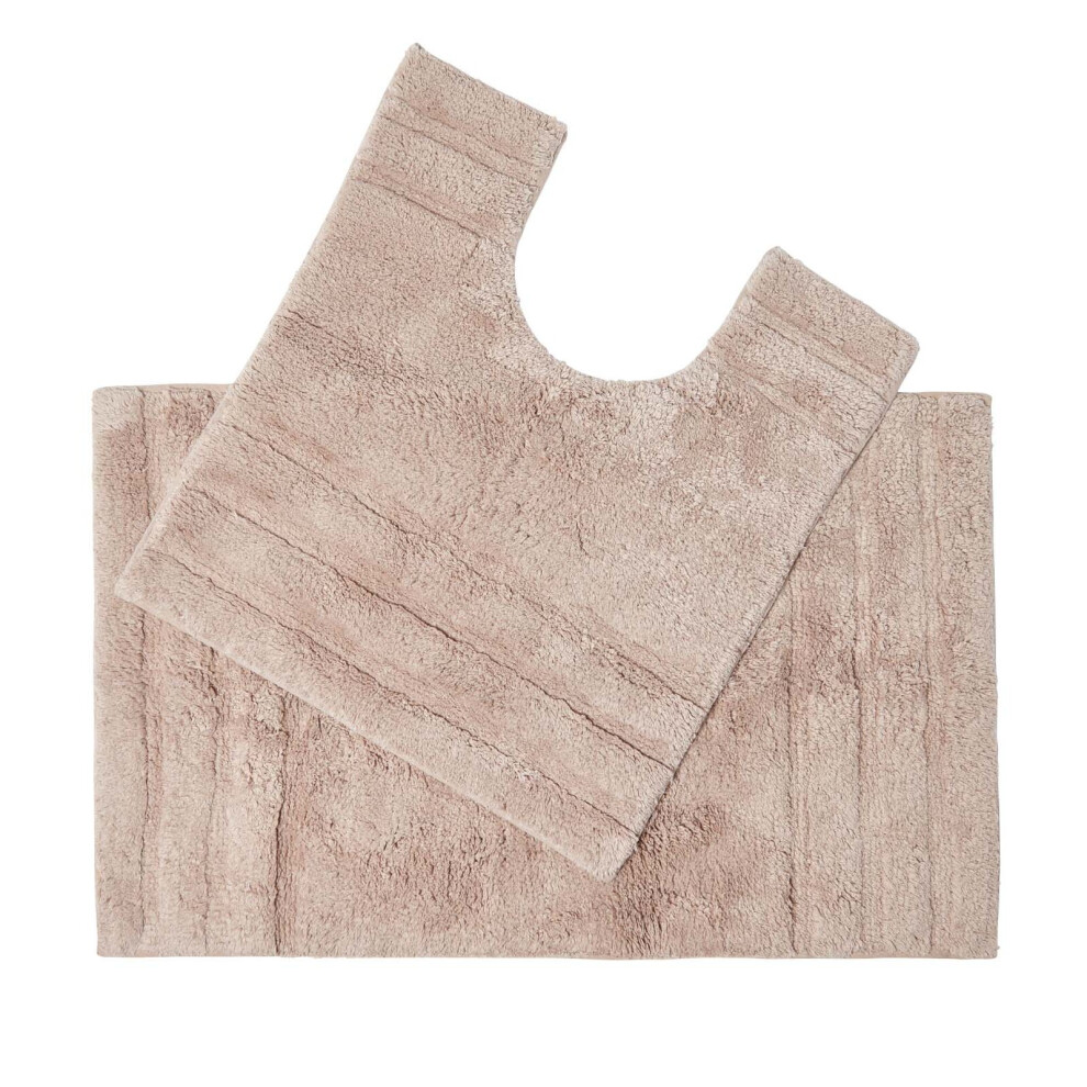 Homescapes (Stone, Bath & Pedestal Set) Spa Supreme Luxury Bath Mat