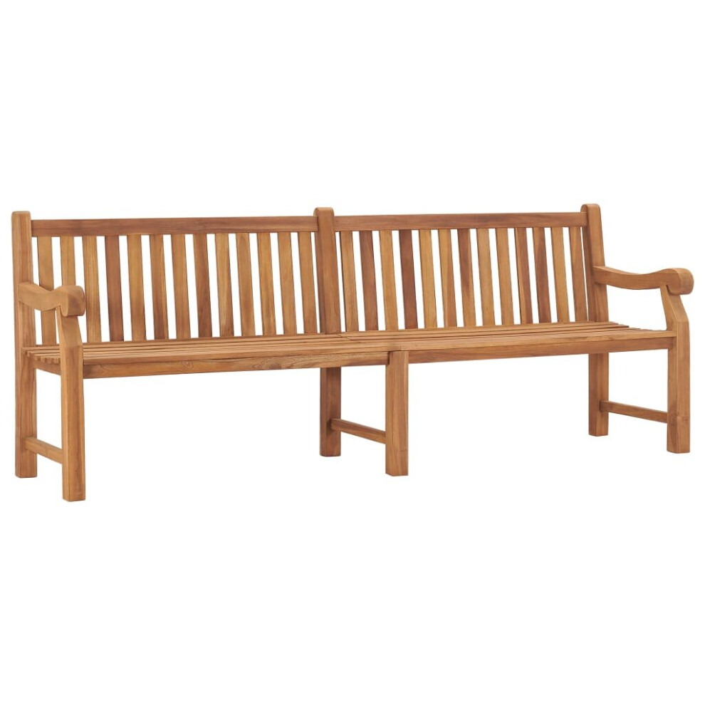 Vidaxl Solid Teak Wood Garden Bench Outdoor Terrance Wooden Seating Bench Brown
