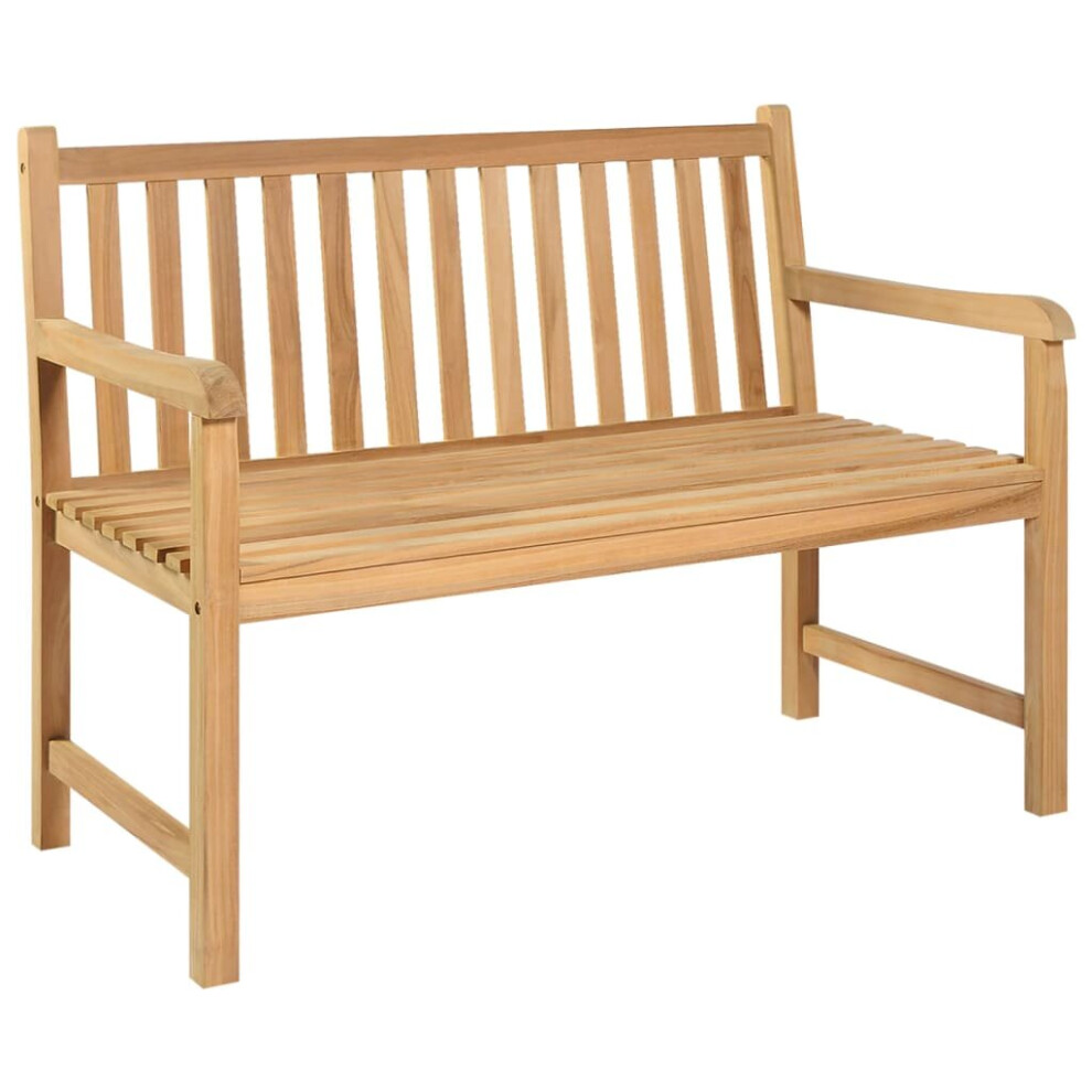 vidaXL Solid Teak Wood Garden Bench Outdoor Patio Terrance Bench Seating Chair