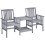 VidaXL vidaXL Solid Acacia Wood Garden Chairs with Tea Table Dining Table and Chair 1
