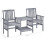 VidaXL vidaXL Solid Acacia Wood Garden Chairs with Tea Table Dining Table and Chair 7