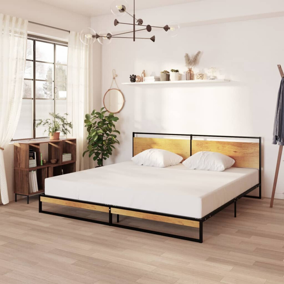 Vidaxl Bed Frame Metal 200X200 Cm Bedroom Furniture Double Bed Base Bedstead