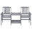 VidaXL vidaXL Solid Acacia Wood Garden Chairs with Tea Table Dining Table and Chair 2