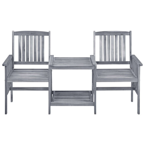 VidaXL vidaXL Solid Acacia Wood Garden Chairs with Tea Table Dining Table and Chair 1