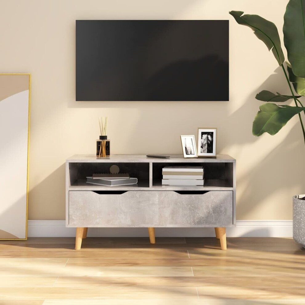 Vidaxl Tv Cabinet Concrete Grey Engineered Wood Tv Stand Unit Stereo Cabinet
