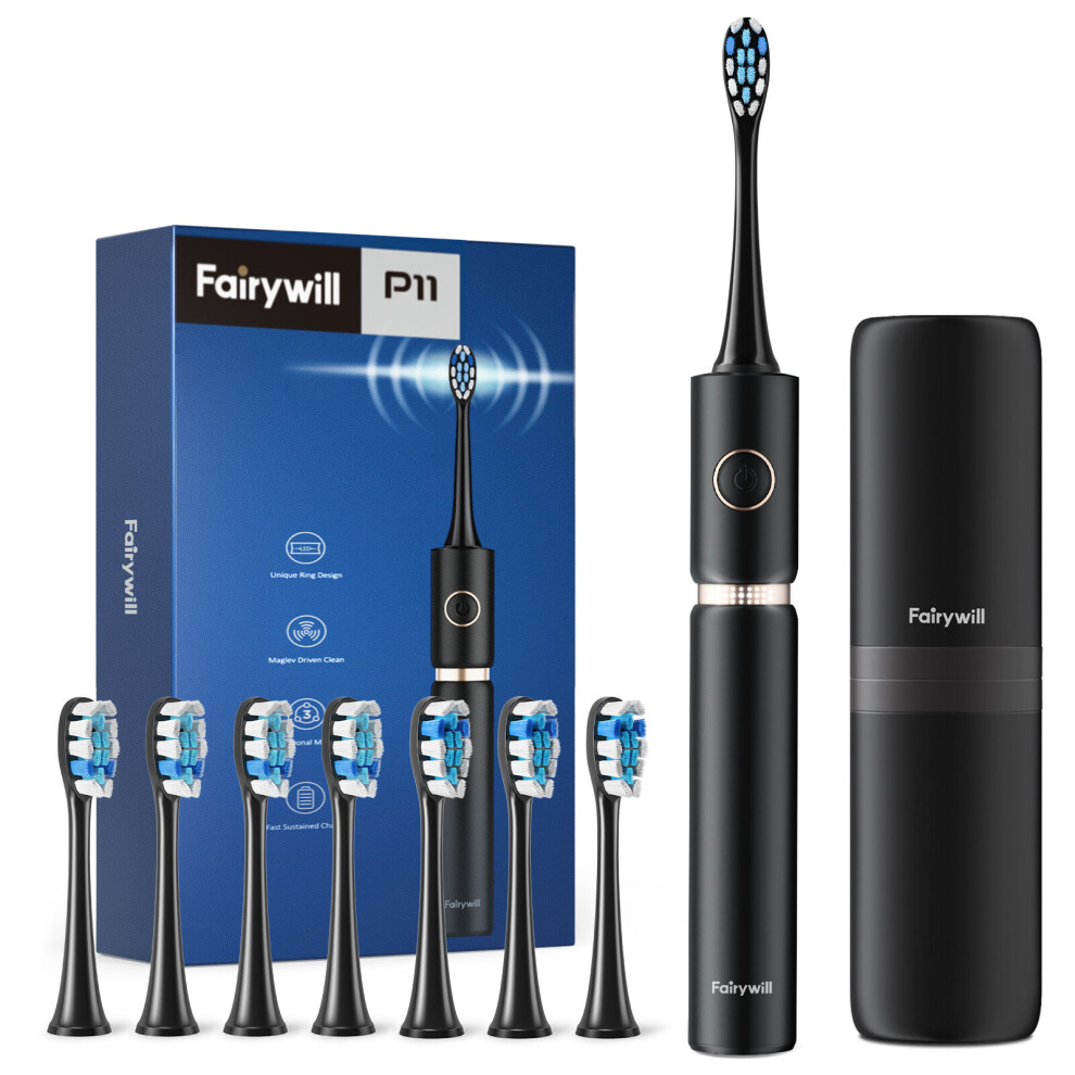 Fairywill P11 Plus Electric Toothbrush Sonic With 8 Toothbrush Heads-image-OPC-P8SCPXQ-NEW
