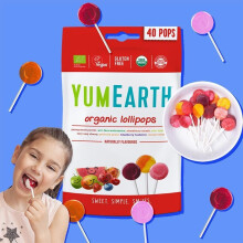 Organic Sweet Treats: Yum Earth Organic Lollipops Fruit 241 g 40's