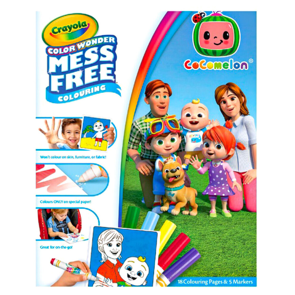 Crayola Multicoloured Cocomelon Color Wonder Size 18