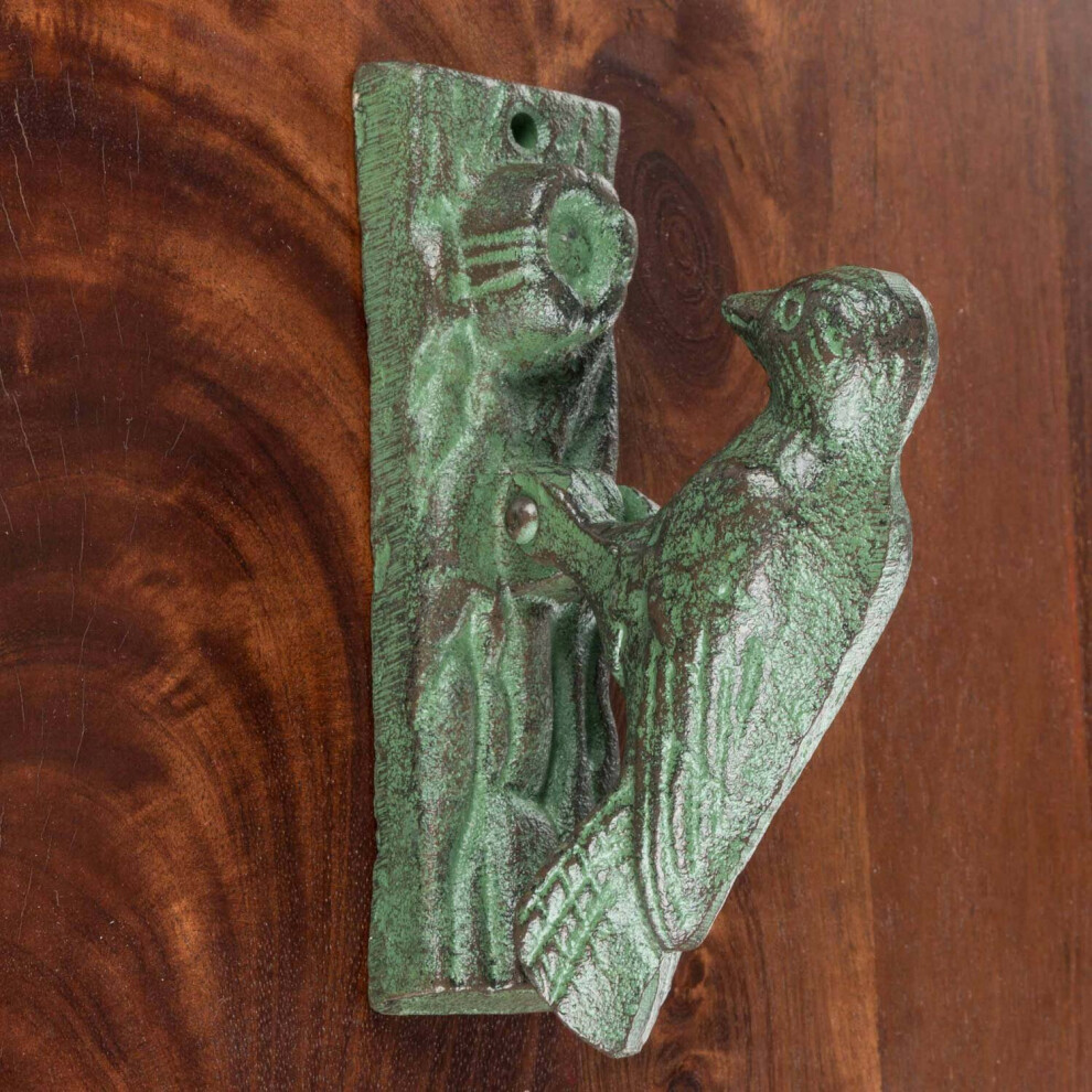 Homescapes Green Cast Iron Bird Door Knocker