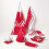 Homescapes Homescapes Reversible Fabric Bread Basket Polka Dots Red Foldable Basket 6