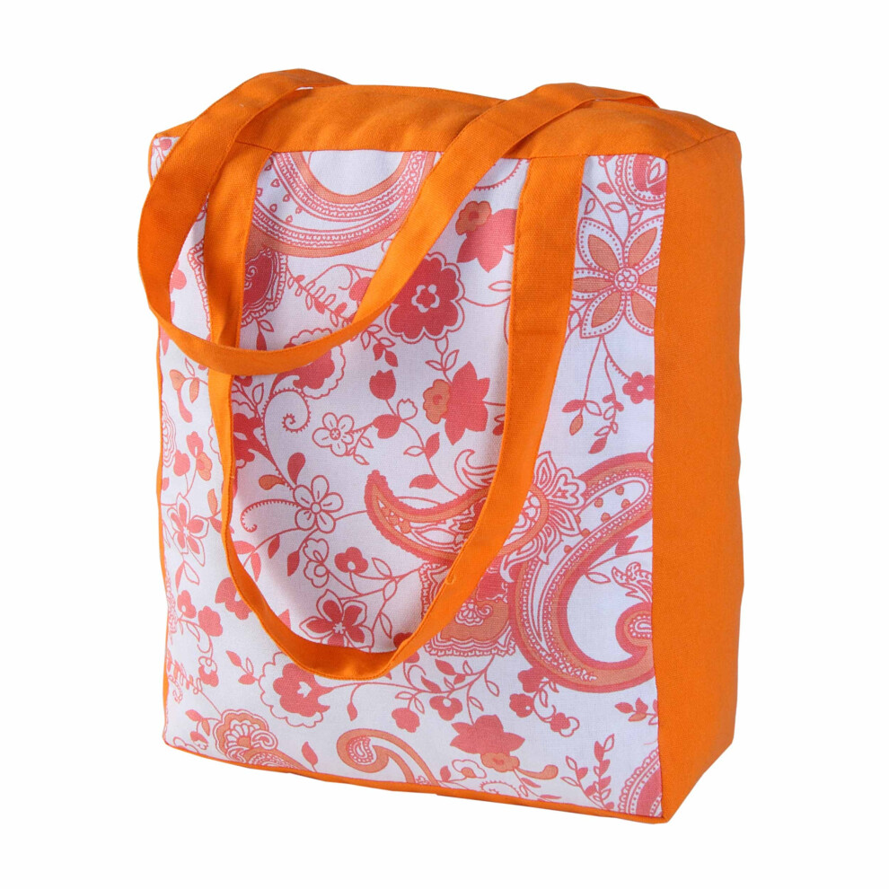 Cotton Pure Paisley Design Shopping Bag, 27 x 32 x 11 cm