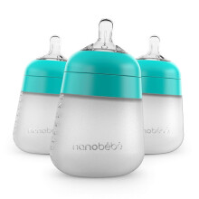 Nanobebe Flexy Silicone Baby Bottles, Anti-Colic, Natural Feel