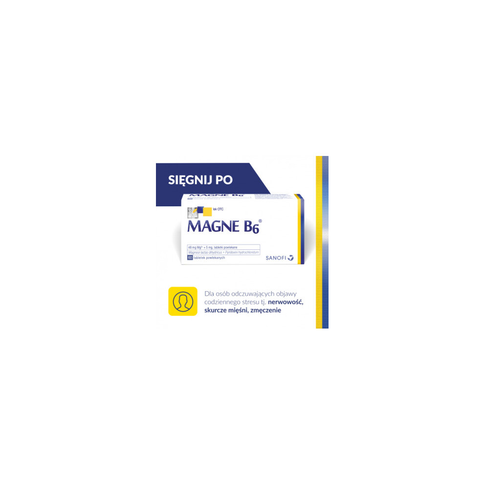 Magne B6, 60 tablets, a drug for magnesium deficiency in the body