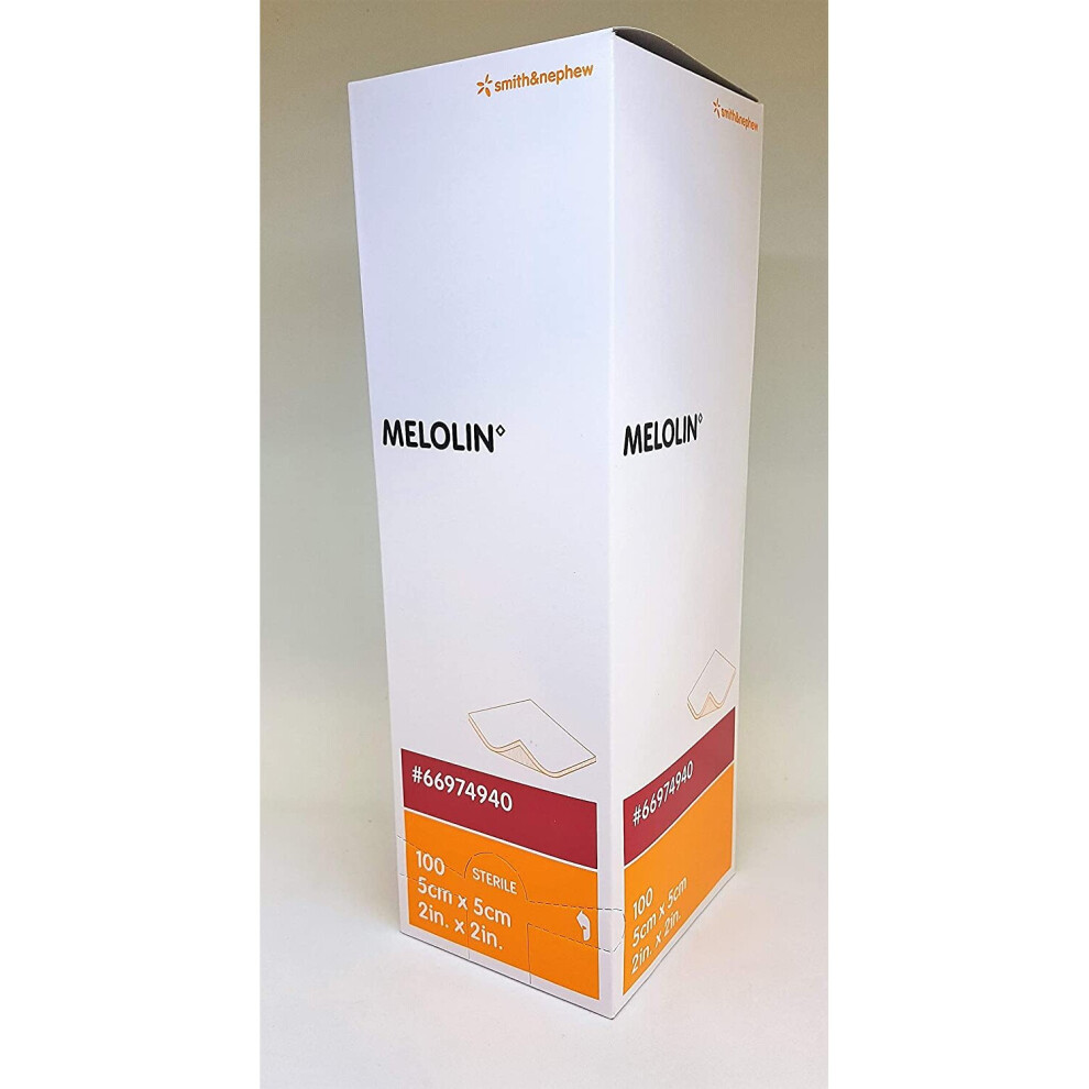 Smith & Nephew Light Melolin Sterile Dressings 5Cm X 5Cm - Pack Of 100 Single Dressings