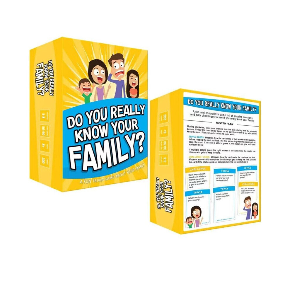 Do You Really Know Your Family-Card Game Family Party Interactive Game on  OnBuy