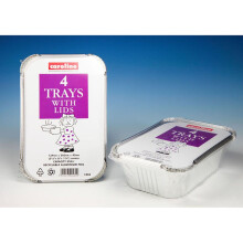Caroline Foil Tray & Lids 30oz x 4 T1004