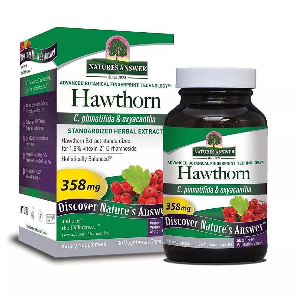 Nature's Answer Hawthorn 358 Mg Vegetarian Capsules 60'S