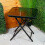 Folding Side Table Glass Top Table 4