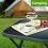 Folding Side Table Glass Top Table 2