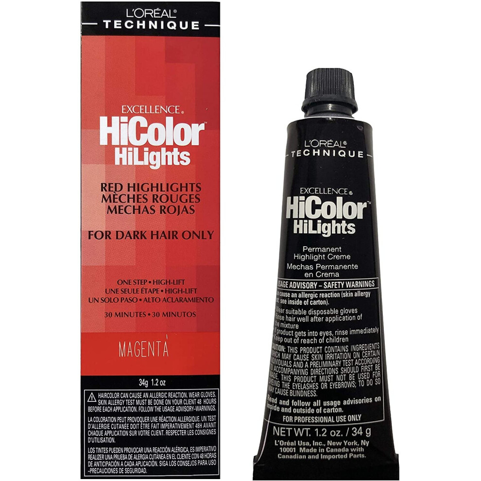 L’oréal Paris L'oreal Hicolor Hilights Magenta, Dark Hair 34G Pink,Red