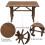 Outsunny Outsunny Outdoor Coffee Table Dining Table Patio Display Desk Natural 5