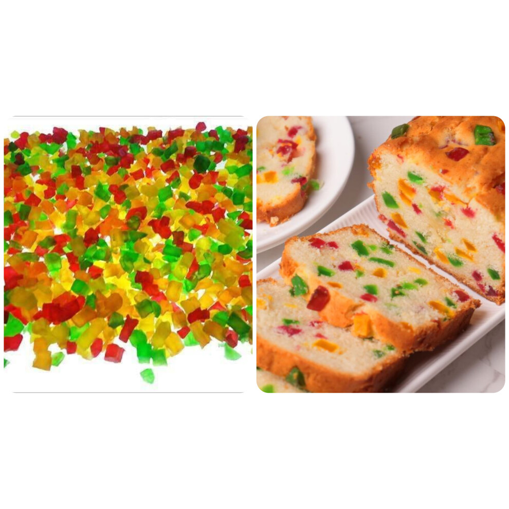 Balsara's 2Kg| Tutti Frutti Mix Sweet Fruit Candy Bright Coloured Candied Fruit Dessert Icecream Toping Cakes Baking