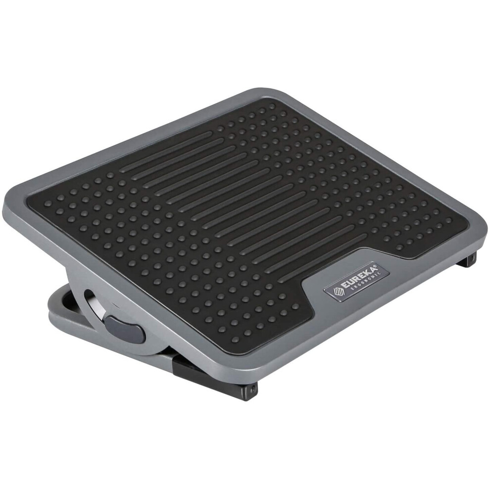 EUREKA ERGONOMIC Foot Rest Adjustable Tilting Footrest Home Office Under Desk Foot Rest with Massage Surface Black & Gray