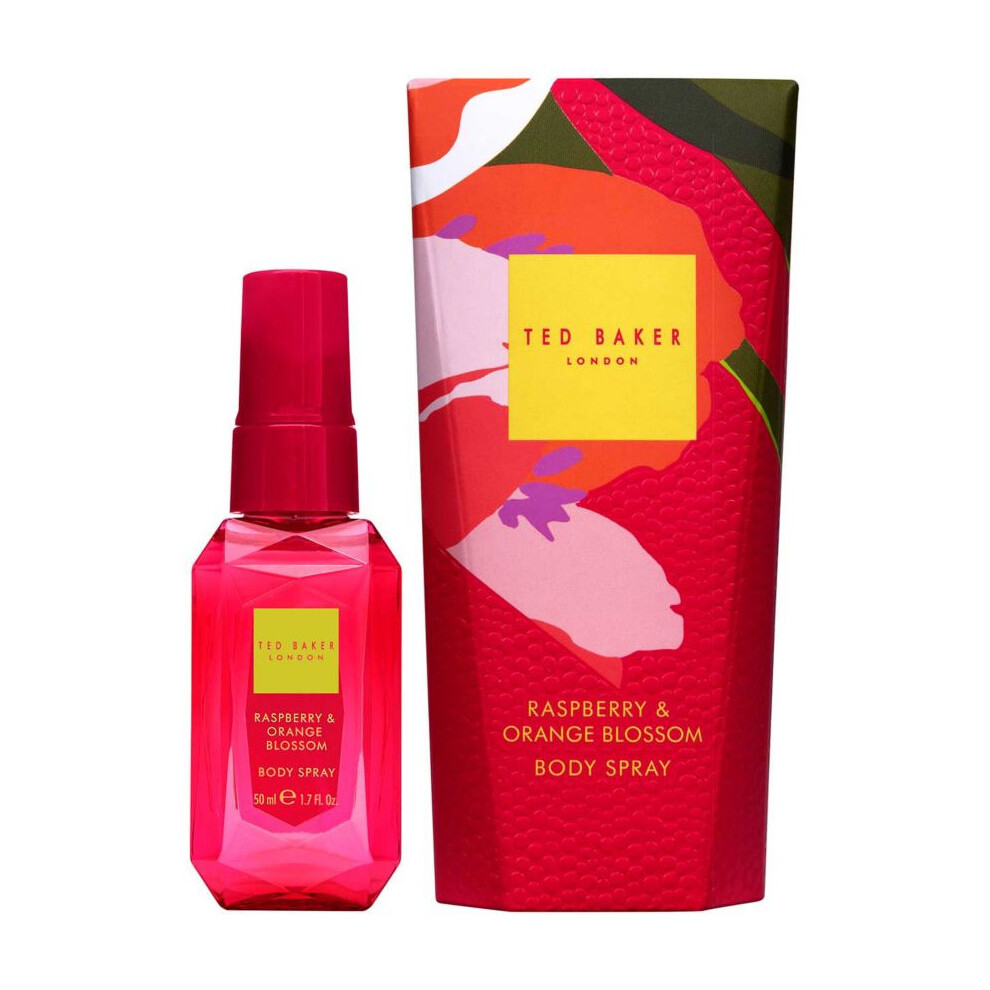 Ted Baker Raspberry & Blossom Mini Body Spray 50Ml Orange