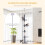 PawHut PawHut Floor to Ceiling Cat Tree 5-Tier Climbing Tower Scratching Post Grey 3