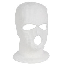 (White) 3 Hole Full Face Ski Mask Winter Cap Balaclava Hood Beanie Warm Tactical Hat