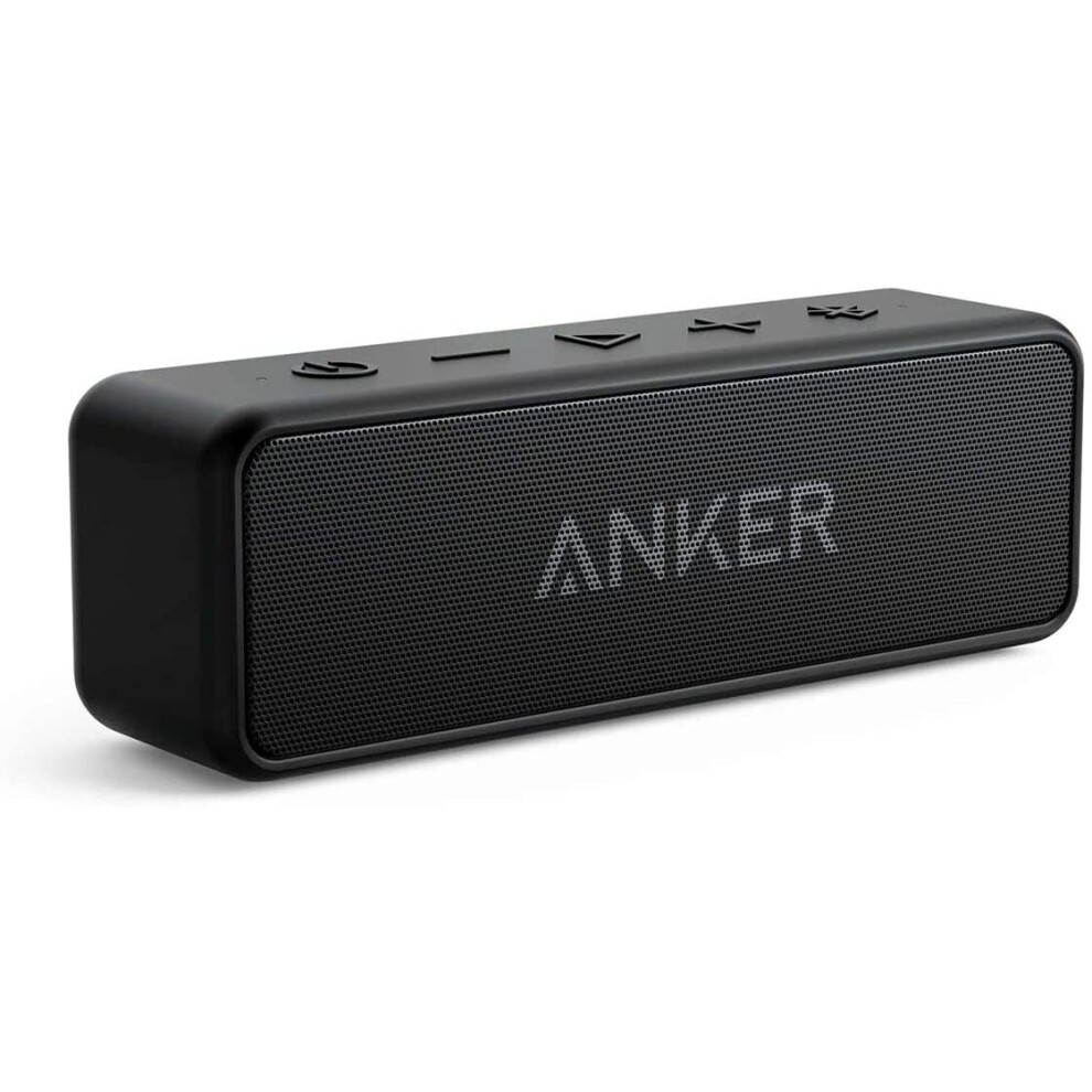 Anker Soundcore 2 Portable Bluetooth Speaker with 12W Stereo Sound, BassUp, IPX7 Waterproof, 24-Hour Playtime, Wireless Stereo Pairing, Speaker