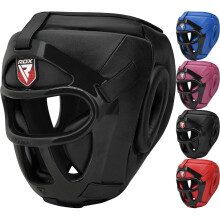 (Black, Medium) RDX Head Gear for Boxing MMA Protection Headgear