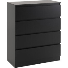 Malvern Chest Of 4 Drawer In Black Finish