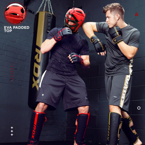 (Red, Small) RDX Head Gear for Boxing MMA Protection Headgear 2