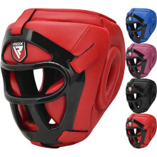 (Red, Small) RDX Head Gear for Boxing MMA Protection Headgear