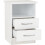 Nevada 2 Drawer 1 shelf Bedside In White Gloss Finish 2