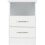 Nevada 2 Drawer 1 shelf Bedside In White Gloss Finish 3