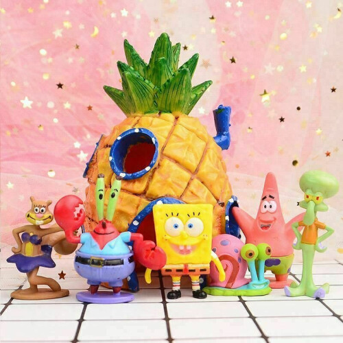 6pcs Spongebob Squarepants Set Toy Figure Action Decor Model Child 1
