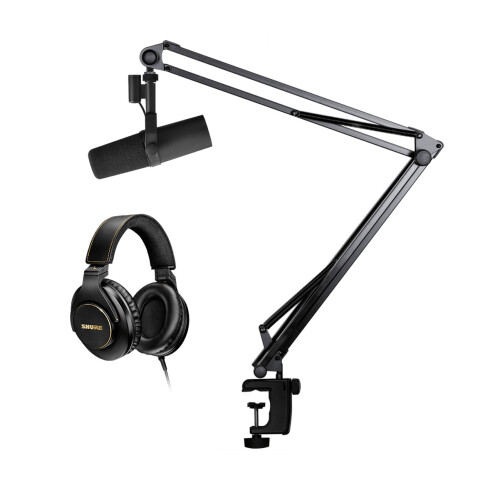Shure SM7B Vocal Microphone, Boom Arm and SRH8400A Headphones Bundle 1