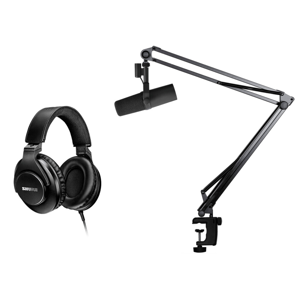 Shure SM7B Vocal Microphone, Boom Arm and SRH440A Headphones Bundle