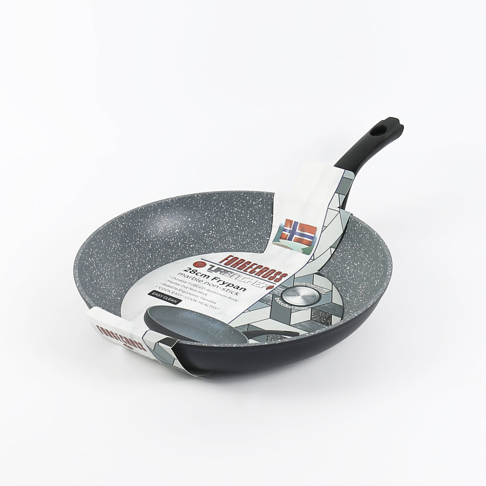 (28cm Frying Pan) Forged Aluminium Cooking Pots Pans Frying Pan Set