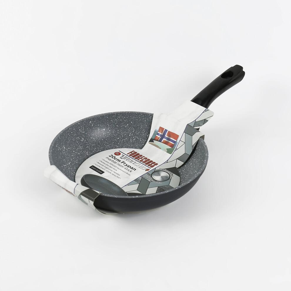 (20cm Frying Pan) Forged Aluminium Cooking Pots Pans Frying Pan Set