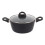 URBN-CHEF 22cm Black Non-Stick Casserole Pot Lid 2