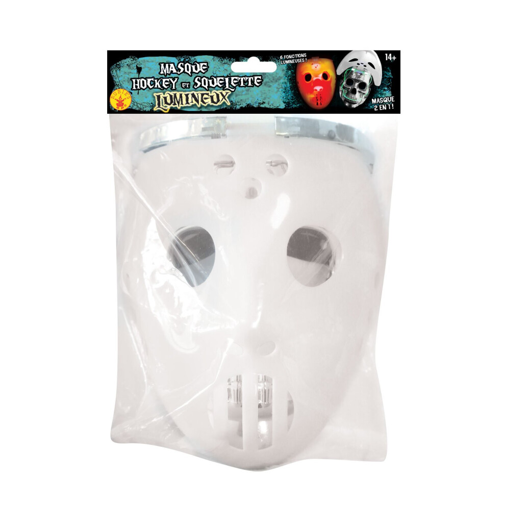Rubies Glow In The Dark White Hockey Mask