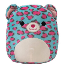 Squishmallows Chelsea the Cheetah 19cm Plush Toy - Soft Marshmallow Texture, Sky-Blue Coat and Pink Spots