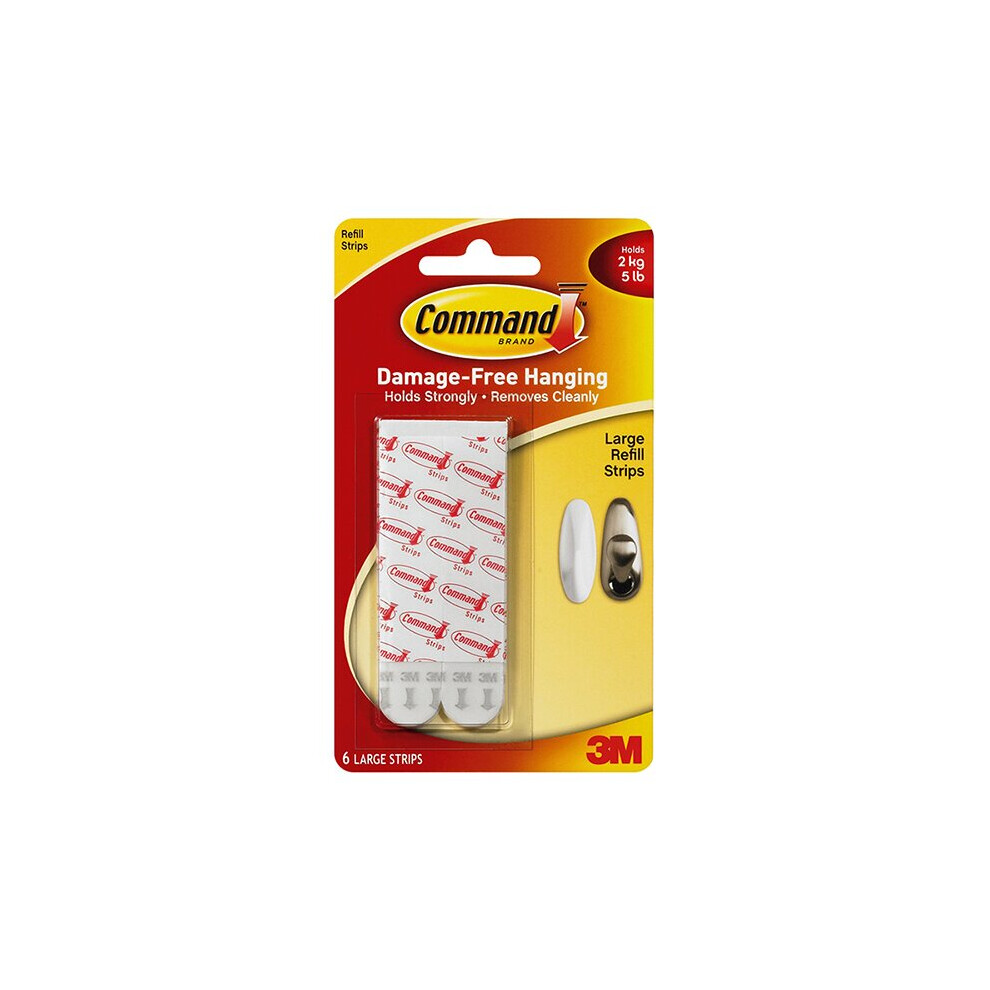 3M Command Mount Replace Strip x 6 Large 17023P