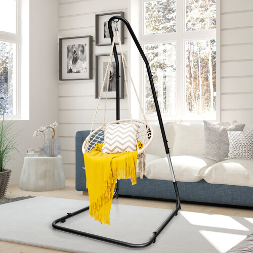 Gymax C-stand Hanging Swing Stand Hammock Egg Chair Frame Height Adjustable