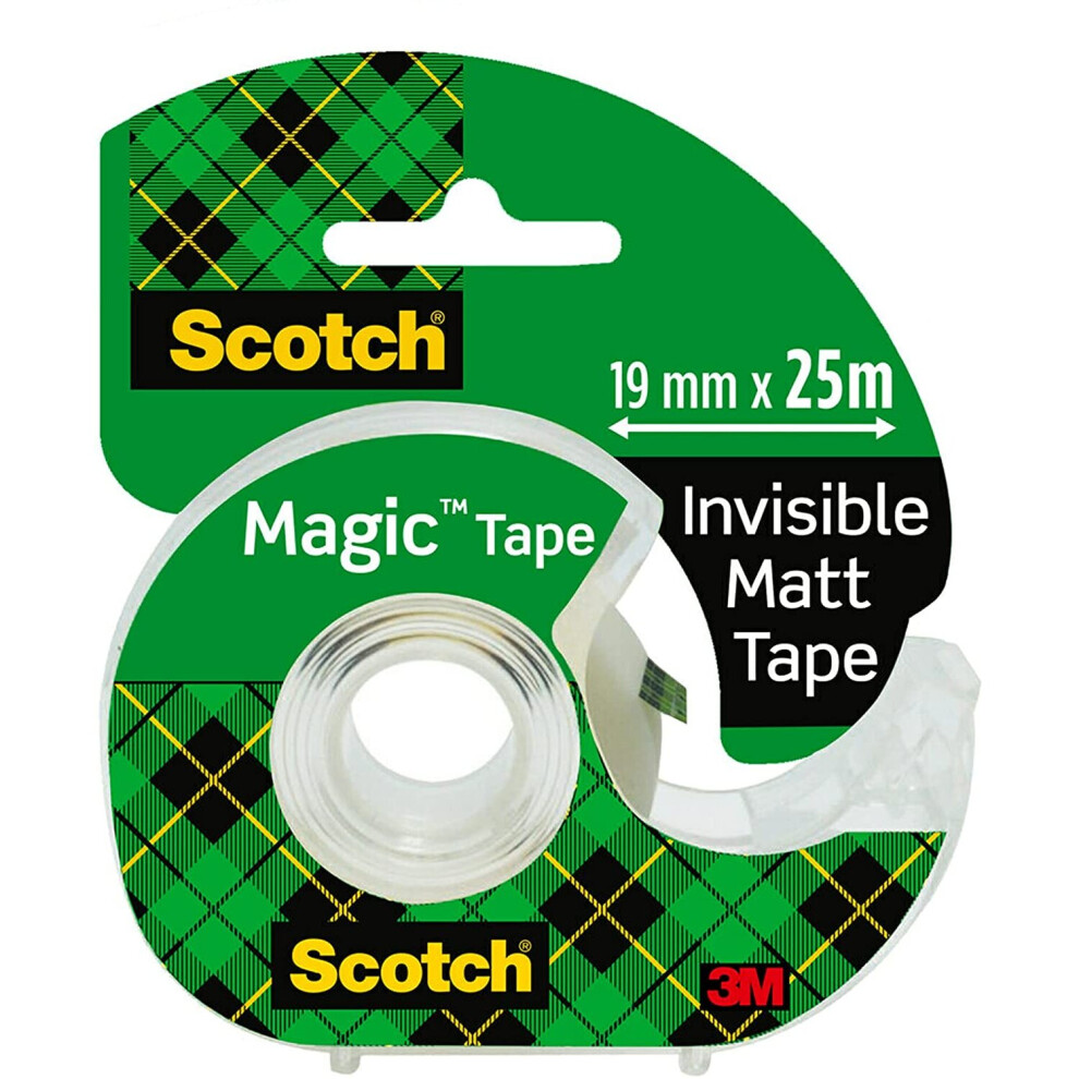 Scotch 19mm x 25m Magic Tape with Dispensered Roll