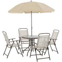 6pc Outsunny Garden Bistro Furniture Set | Patio Furniture Set