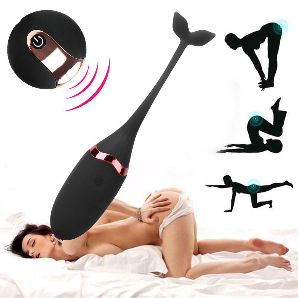 (Black) Sex Wireless Cordless Rechargeable Bullet Egg love Vibrator Women love toys